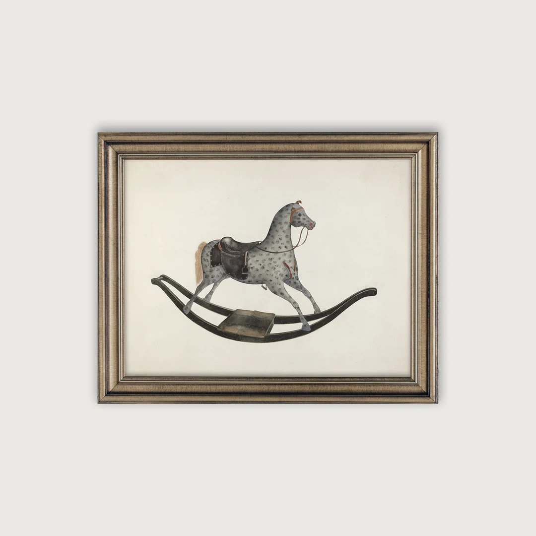 Vintage Nursery Art Antique Horse Watercolor Printable Art - Etsy | Etsy (US)