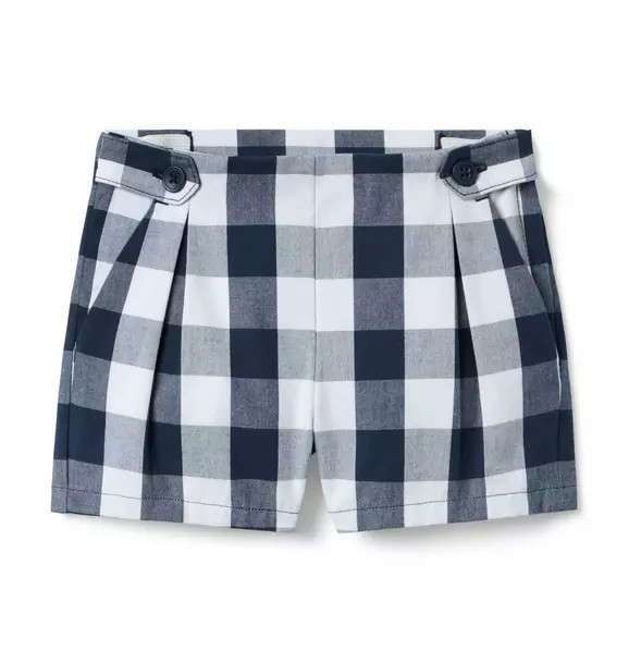 Gingham Button Tab Short | Janie and Jack