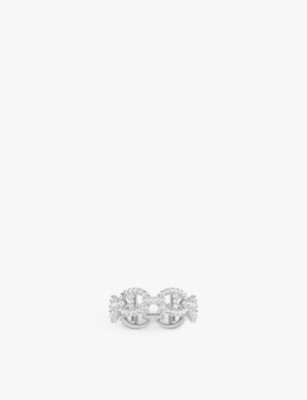 Maille Marine open-link sterling-silver and zirconia ring | Selfridges