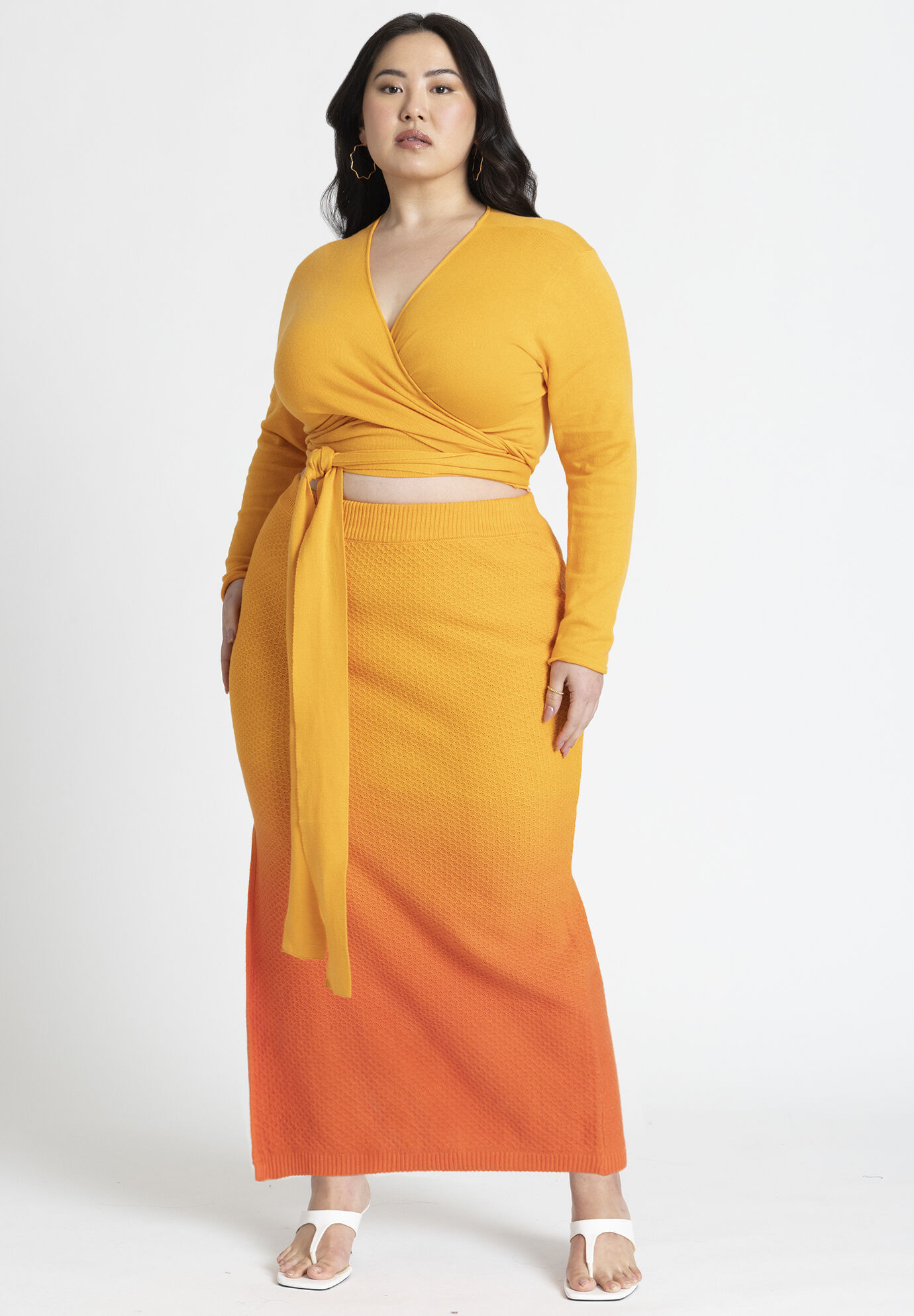 Ombre Knitted Maxi Skirt | Eloquii