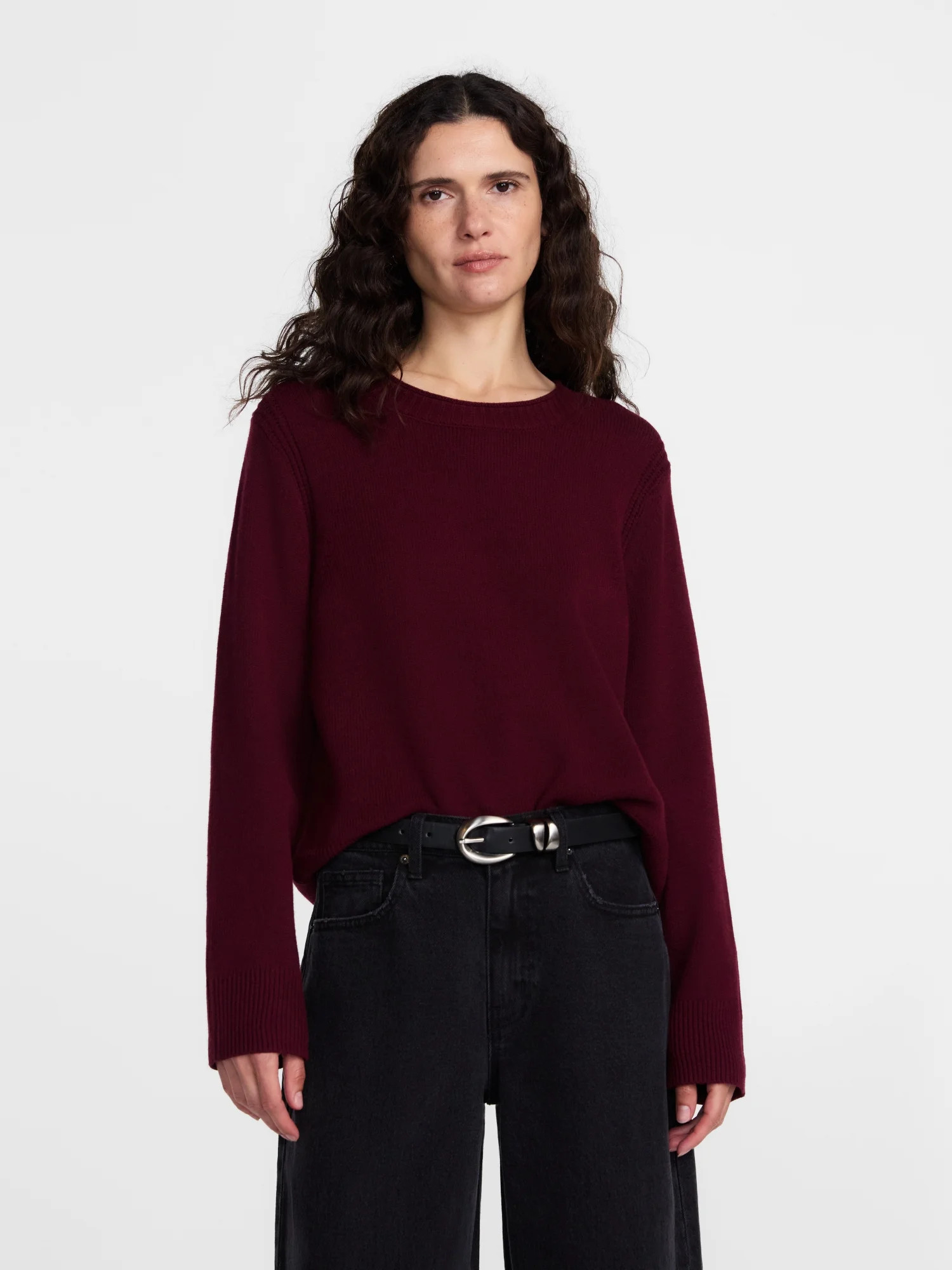 Scenario Women's and Women's Plus Cozy Crewneck Sweater with Long Sleeves, Sizes XS-4X | Walmart (US)