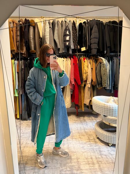 How to style SN’s classic Kelly green hoodie and sweatpants 

Coat is  Isabel Marant - linked similar 💚

#LTKstyletip #LTKshoecrush #LTKSeasonal