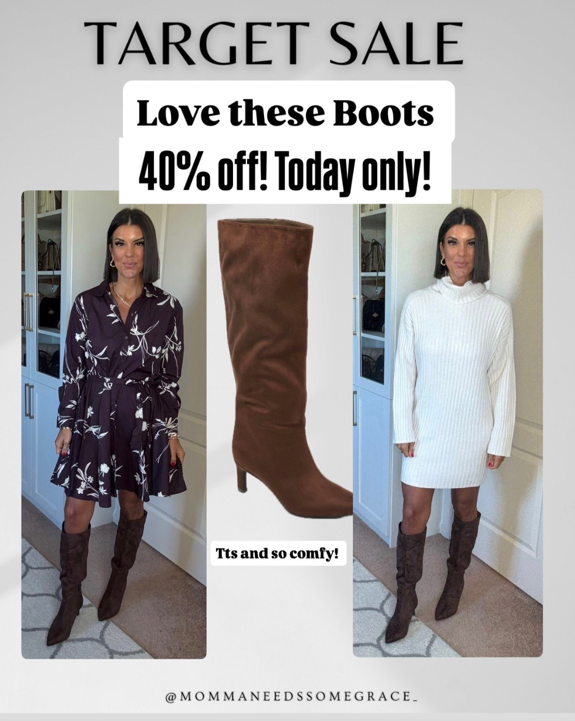 Target boots 40% off today only! These fit tts 

#LTKFindsUnder100 #LTKSeasonal #LTKStyleTip
