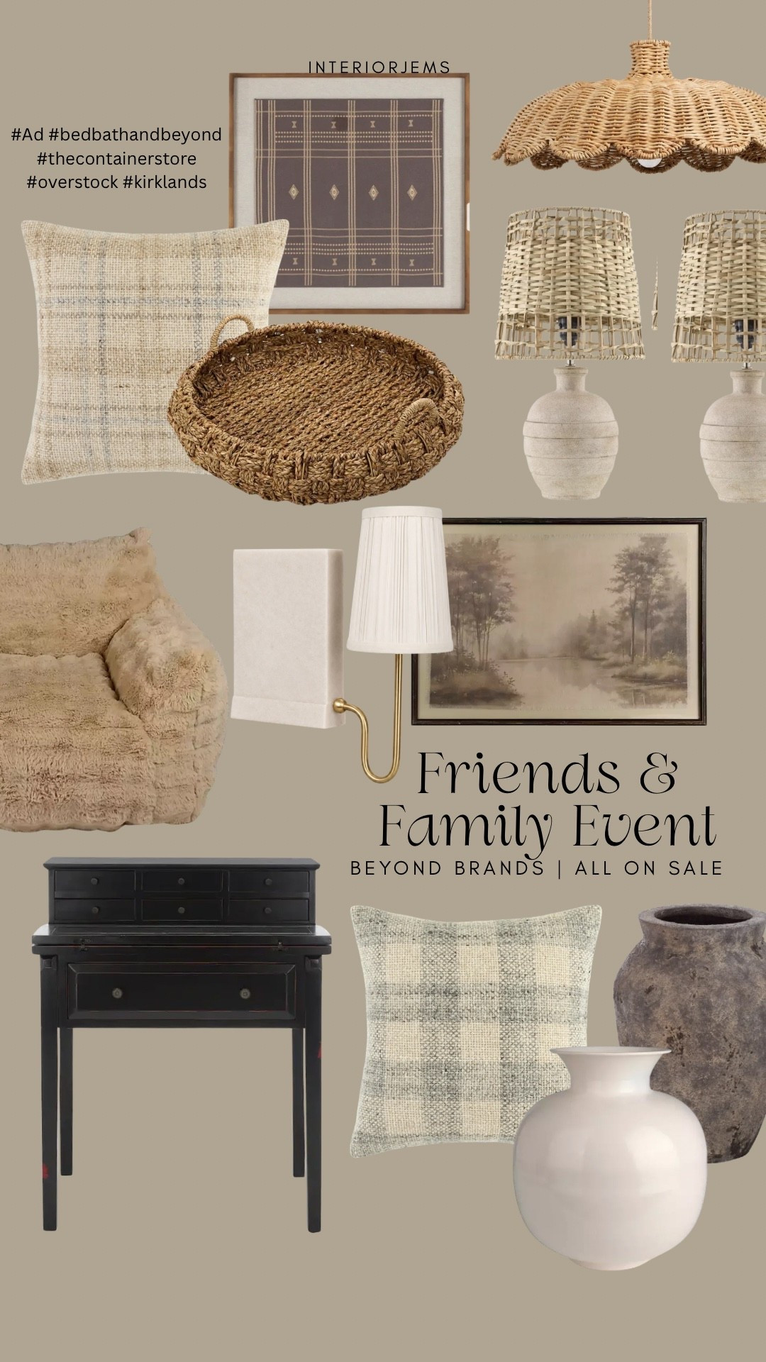 #Ad I found way more than I planned to.
The Beyond Brands Friends & Family Event is happening right now, and I ended up saving everything from woven lighting and vintage-inspired artwork to pottery, pillows, and furniture because the deals are actually worth paying attention to.
These are the kinds of pieces that make a home feel collected and custom, and several of them are exactly the style I’m always searching for.
✨ Kirkland’s: 40% off the entire store ✨ Bed Bath & Beyond: 25% off top brands ✨ The Container Store: 20% off your order ✨ Overstock: Extra 20% off top brands
I’ve rounded up my favorites and linked everything in LTK before the sale ends June 22.

#Ad #bedbathandbeyond #thecontainerstore #overstock #kirklands

#LTKSaleAlert #LTKHome