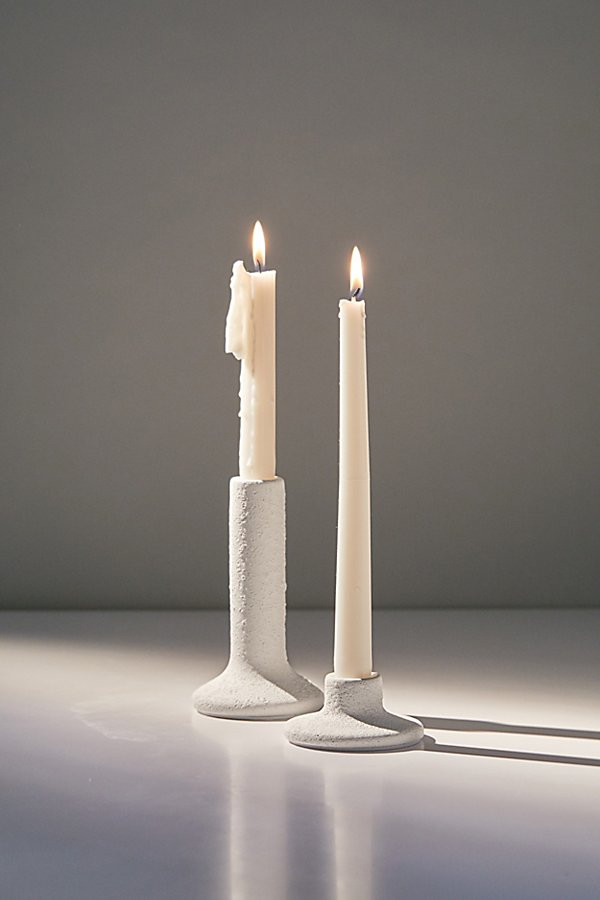 Terracotta Taper Candle Holder | Urban Outfitters (US and RoW)