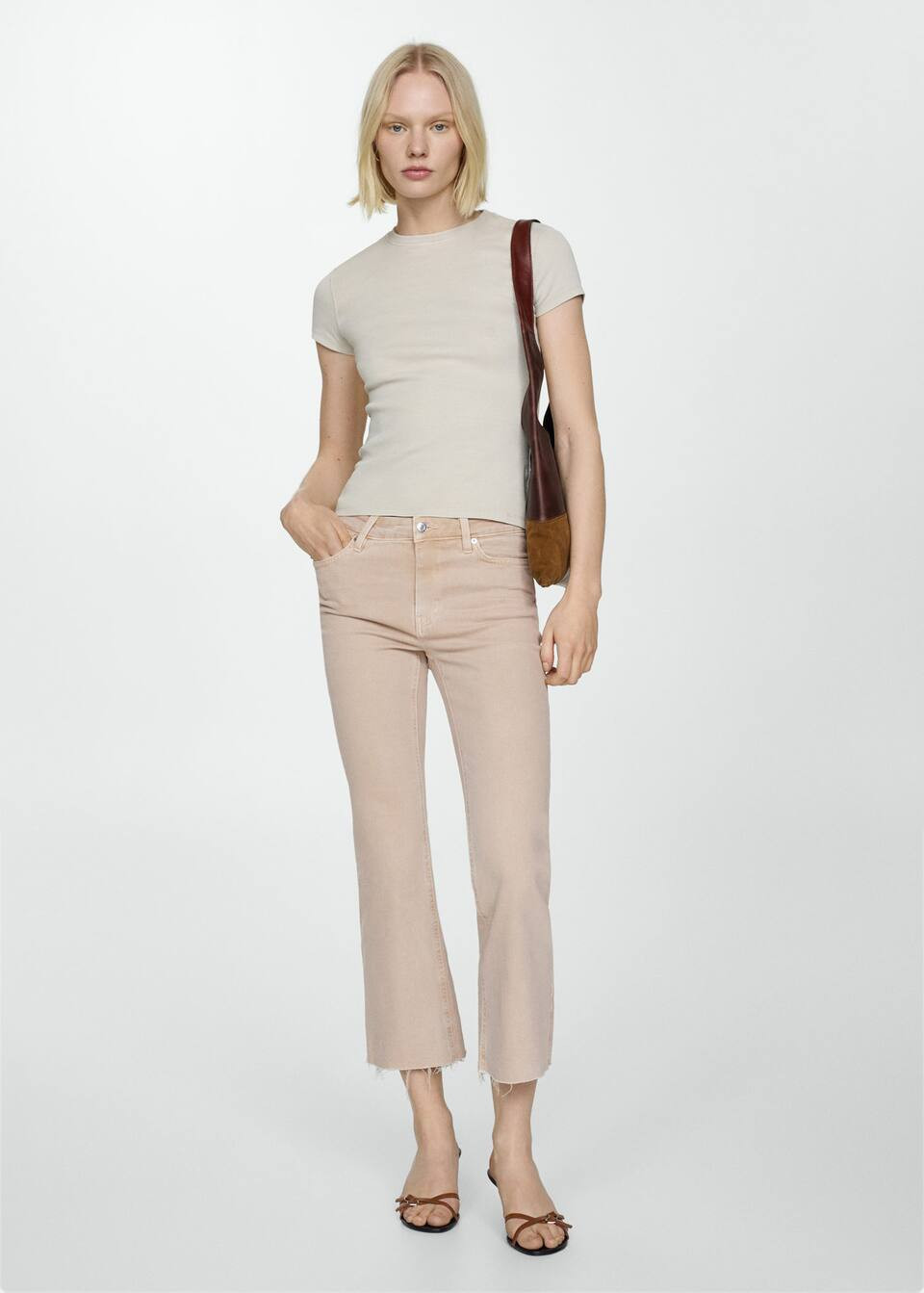 Crop flared jeans -  Women | Mango USA | MANGO (US)