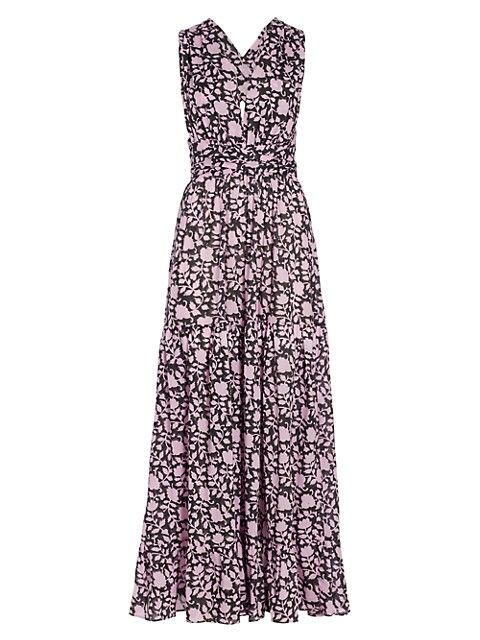 Chloe Silhouetted Floral Maxi Dress | Saks Fifth Avenue