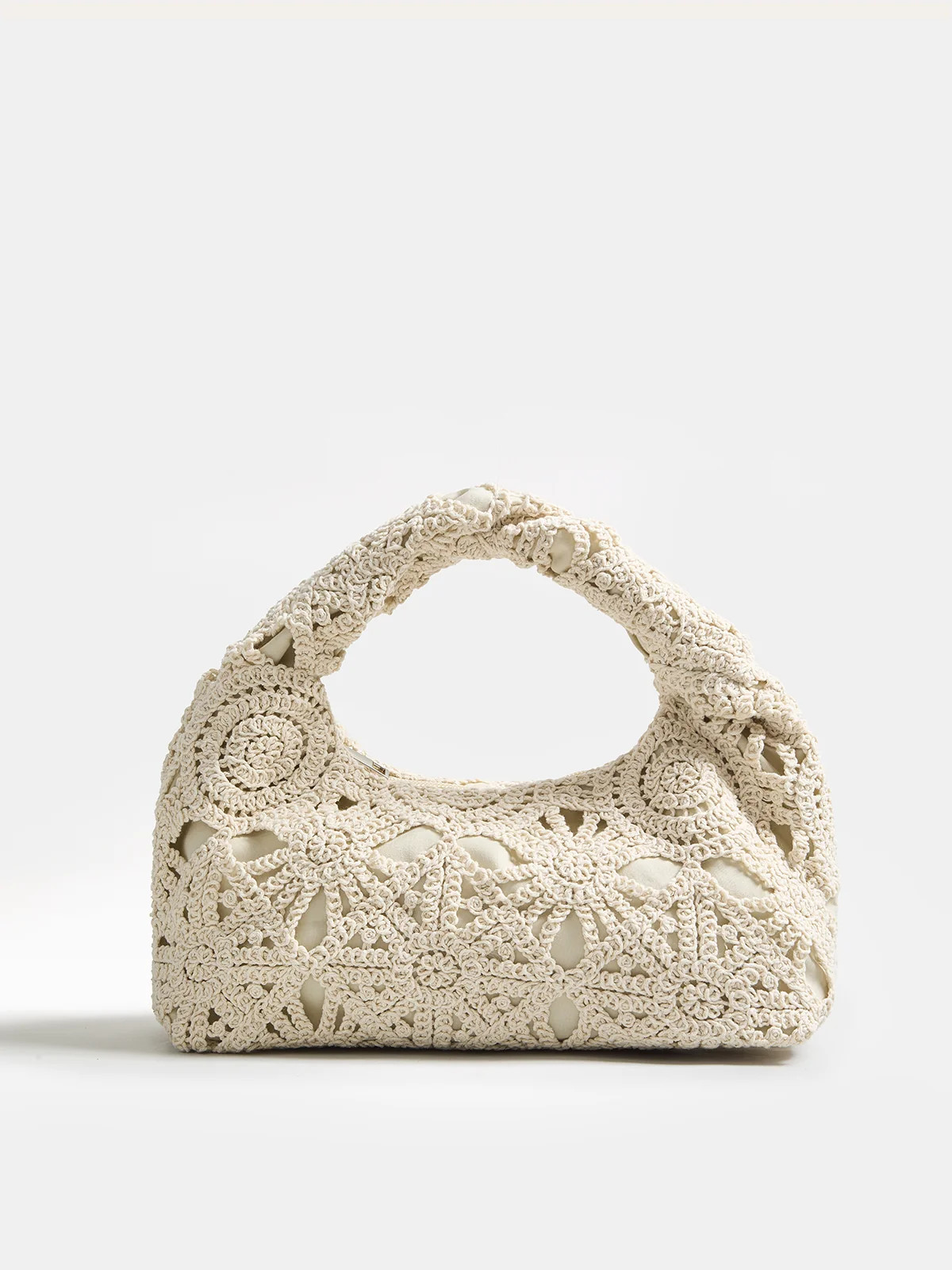 Crochet Hollow Handheld Hobo Bag | Commense
