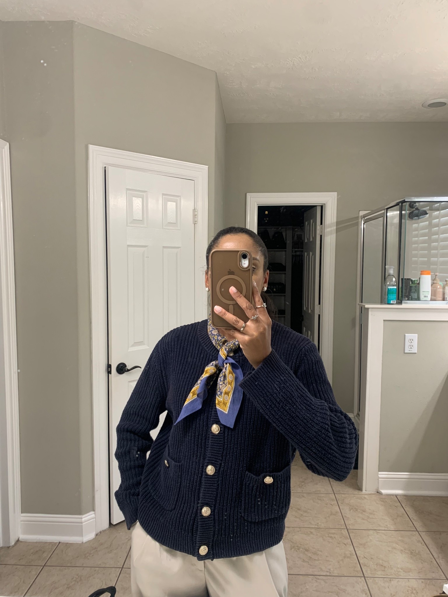 Feeling scarfy for my work OOTD! Decorated this yellow and blue paisley scarf with one of my favorite H&M sweaters and Forever 21 x Sheom khaki pants! Shop the look under $75!

#LTKootd #LTKSpringSale #LTKWorkwear