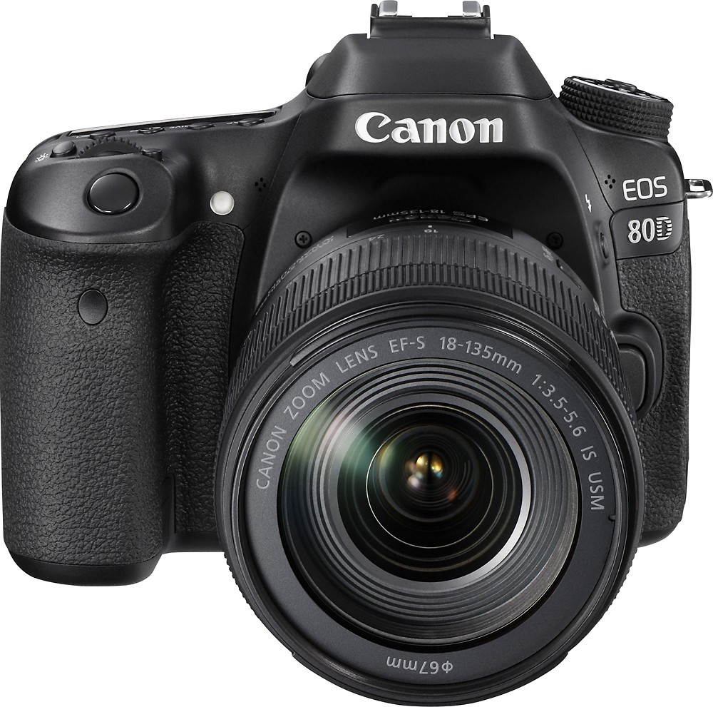 Canon - EOS 80D DSLR Camera with 18-135mm IS USM Lens - Black | Best Buy U.S.
