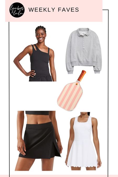 Weekly faves💕 target active tank, cozy polo sweatshirt, 20% off pickle ball paddles, Amazon exercise dress, and Outdoor Voices skort on sale! 

#LTKfitness #LTKunder100 #LTKover40