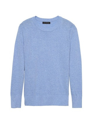 Italian Merino-Blend Crew-Neck Sweater | Banana Republic US