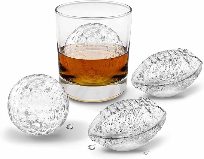 Tovolo Sports Ice Molds Set of 4 - Large Craft Ice Cube Molds for Whiskey Cocktails, Football & G... | Amazon (US)