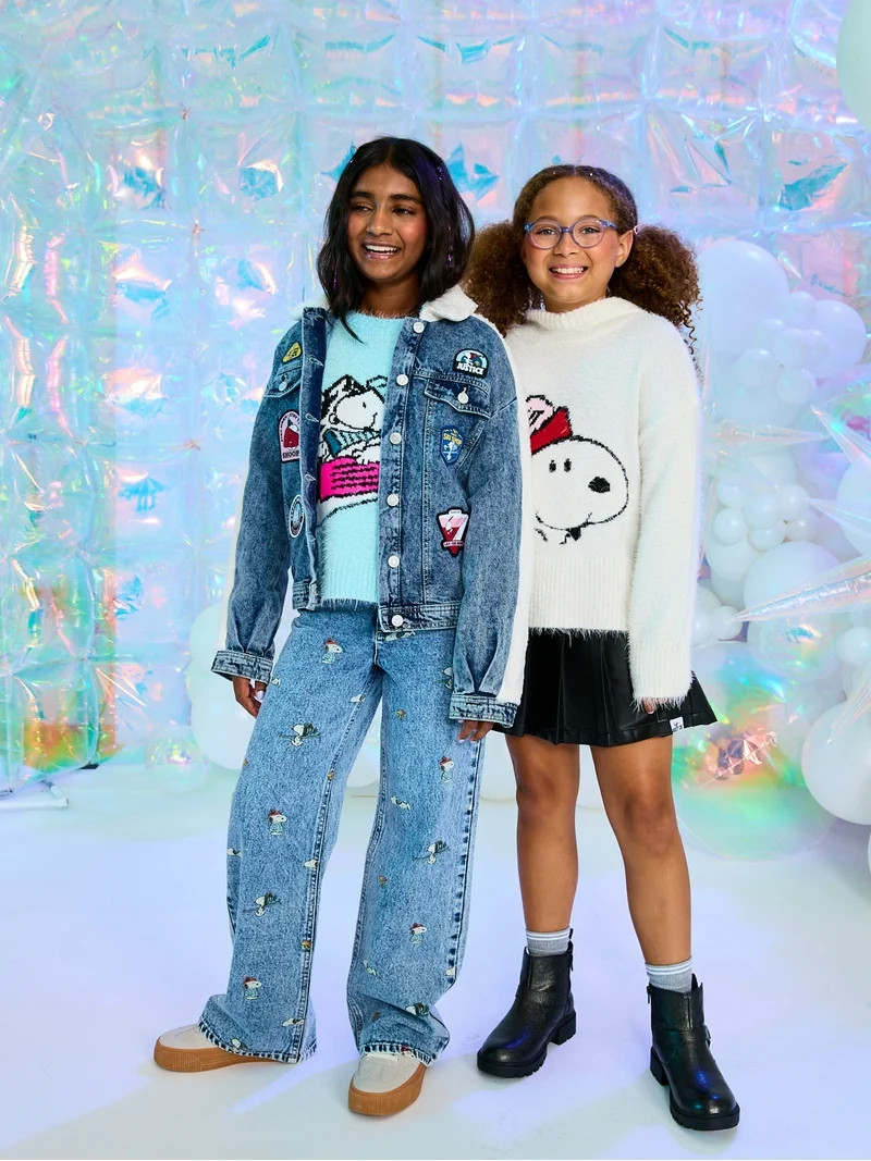 Justice x Snoopy Girls Jacket with Patches, Sizes XS -XLP | Walmart (US)