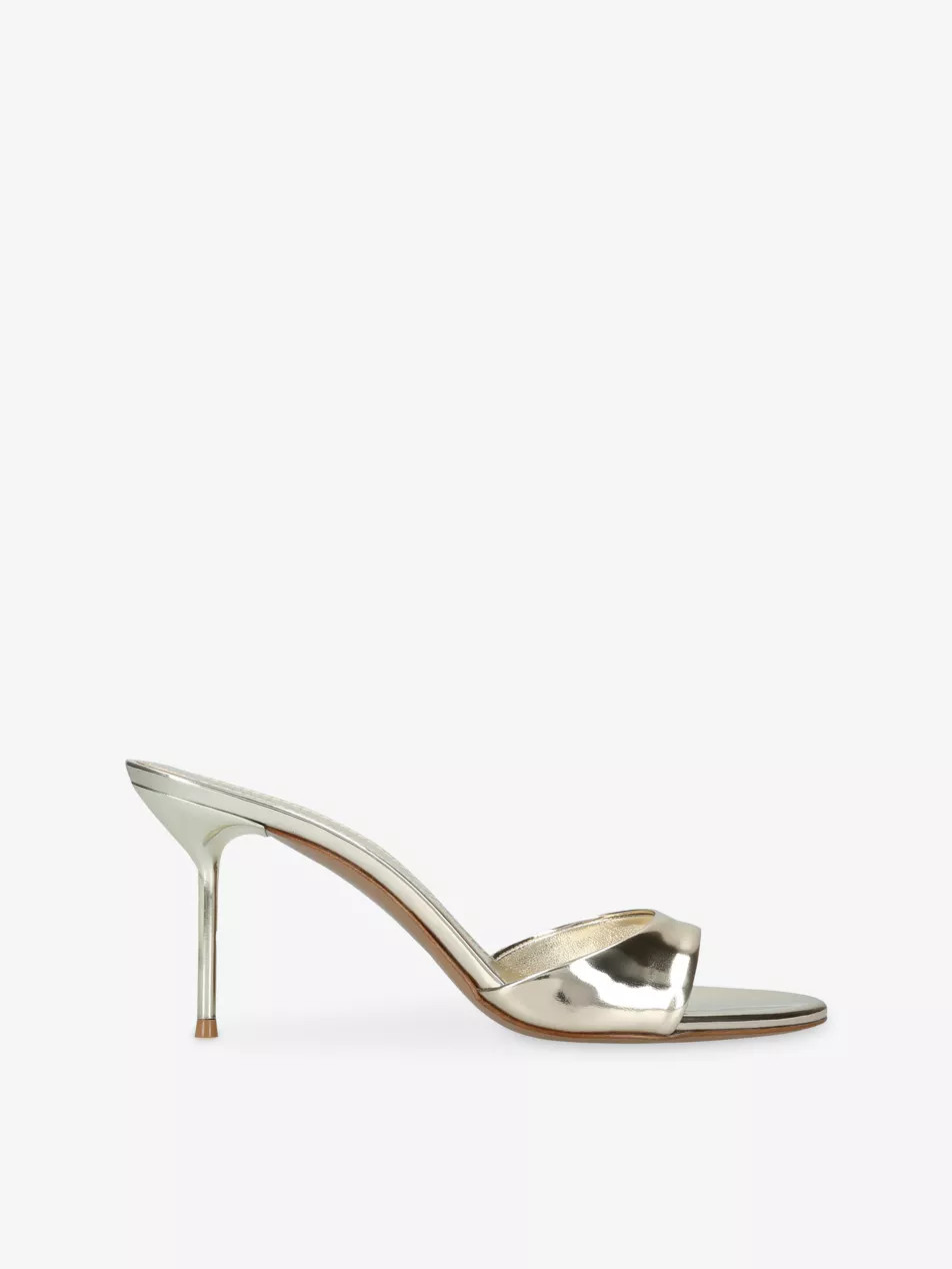 Lidia 70 Leather Heeled Mules | Selfridges