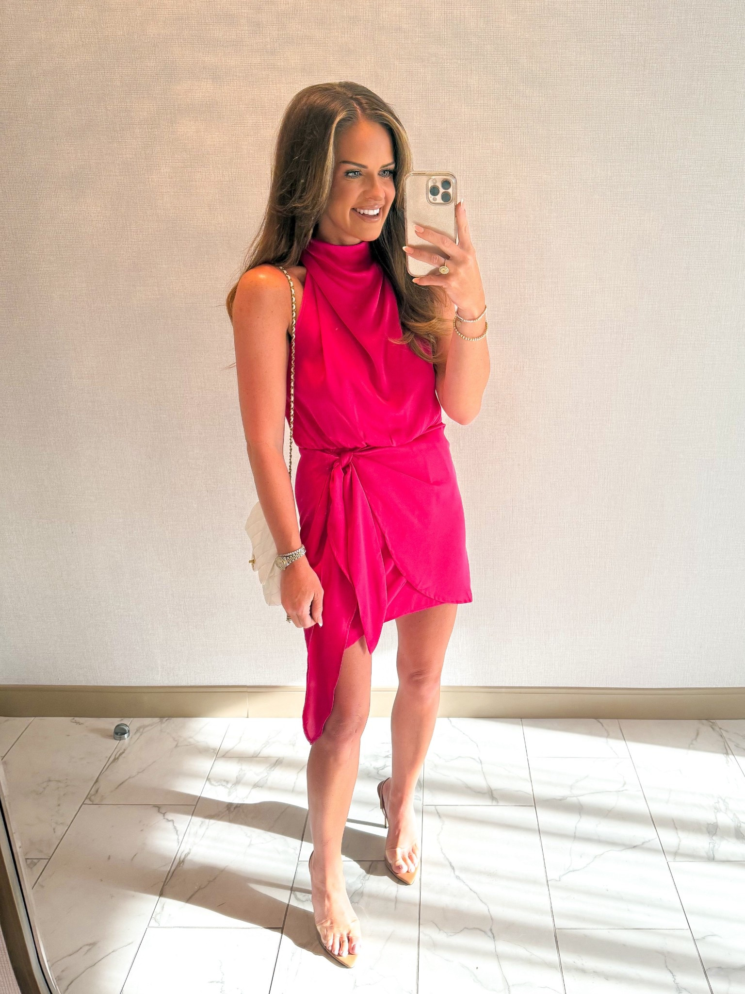 LOVE this dress! Perfect for date night or for a wedding guest. I’m wearing the size small (has elastic waistband) with a skirt sash. 

#LTKWedding #LTKStyleTip #LTKFindsUnder50