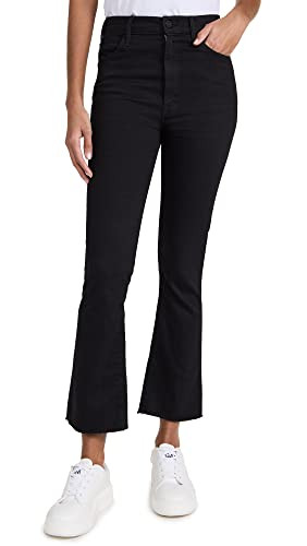 MOTHER Women's The Hustler Ankle Fray Jeans, Not Guilty, Black, 24 | Amazon (US)