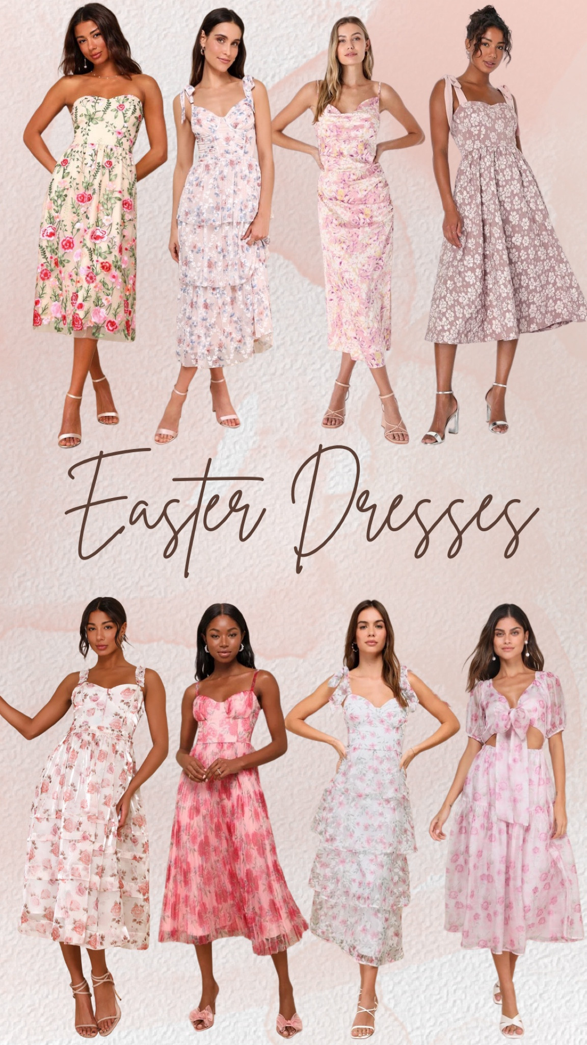 Easter / spring / floral dresses from Lulus 



#LTKfindsunder100 #LTKwedding #LTKSeasonal