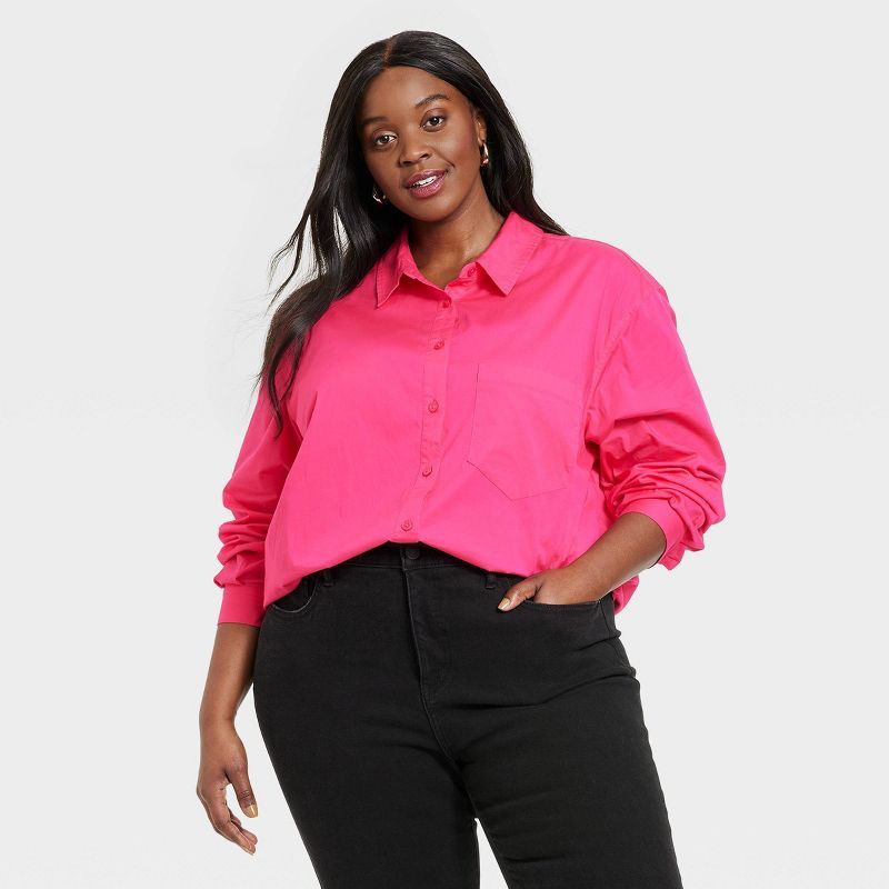 Women's Long Sleeve Button-Down Shirt - Ava & Viv™ | Target
