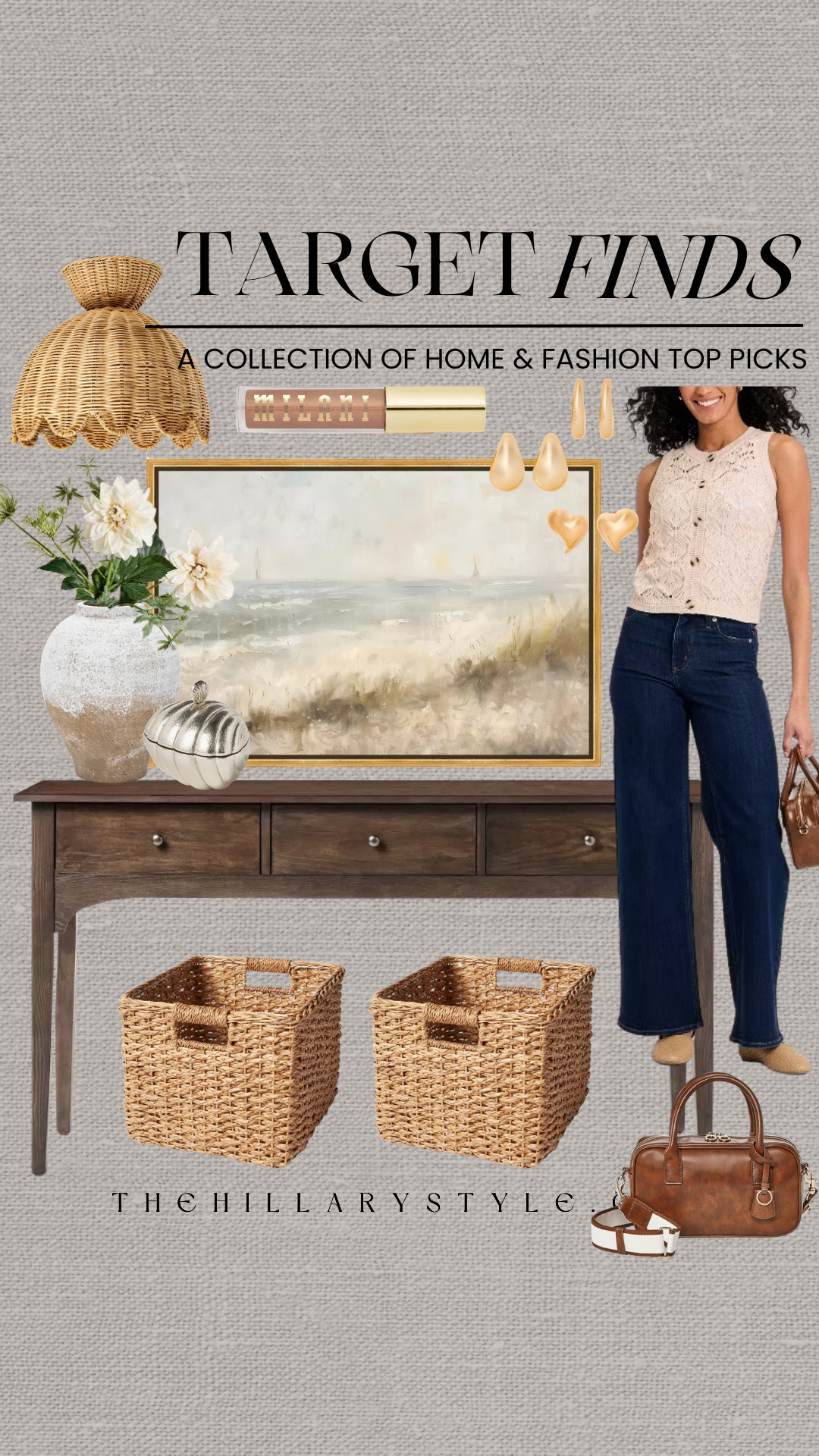 Target Spring Refresh: Modern Organic Home & Fashion Finds
Elevate your space and your wardrobe with these Target new arrivals that perfectly capture a modern organic aesthetic. This curated collection blends warm minimalism with functional style, featuring textured woven baskets, a scalloped rattan pendant light, and a timeless wood console table. Transition your closet with a chic pointelle knit vest and high-rise wide-leg denim—the ultimate spring capsule wardrobe essentials. Whether you're doing a quick entryway refresh or looking for affordable quiet luxury pieces, these budget-friendly finds bring a high-end look for less to your home and daily style.

#TheHillaryStyle #TargetFinds #TargetStyle #ModernOrganic #SpringHomeDecor #NeutralAesthetic #QuietLuxury #HomeDecorInspo #SpringFashion #PinterestHome #CapsuleWardrobe #AffordableStyle #TargetHome 

 

#LTKHome #LTKootd #LTKSeasonal #LTKHome