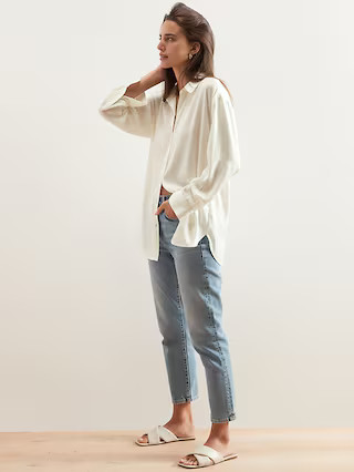 Silky Oversized Shirt | Banana Republic Factory