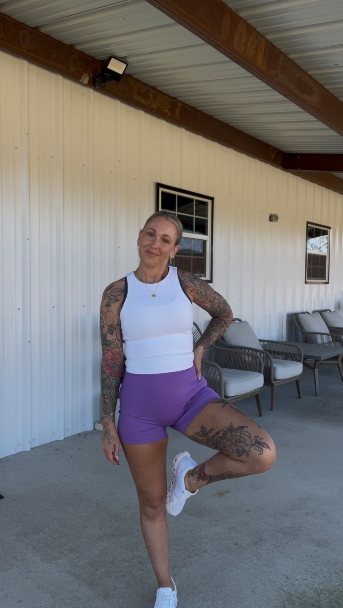 Gym fit 💜

#LTKfitnessgoals #LTKootd #LTKActive