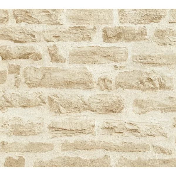 Mcgrail Wood Stone Brick 33' L x 21" W Wallpaper Roll | Wayfair Professional