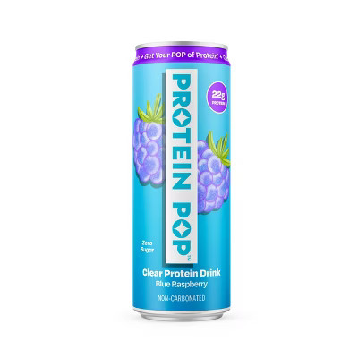 Protein Pop Blue raspberry Clear Protein Drink 12oz | Target