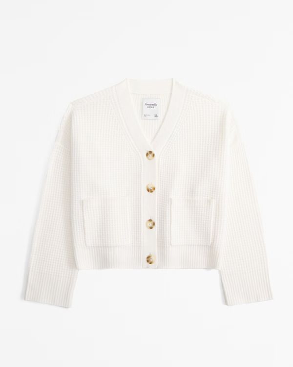 Women's Waffle Cardigan | Women's New Arrivals | Abercrombie.com | Abercrombie & Fitch (US)