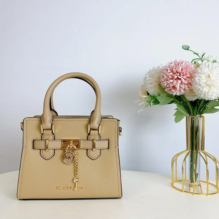 Michael Kors 35H3GHMC0L Hamilton XS Satchel Xbody Leather Camel | Walmart (US)