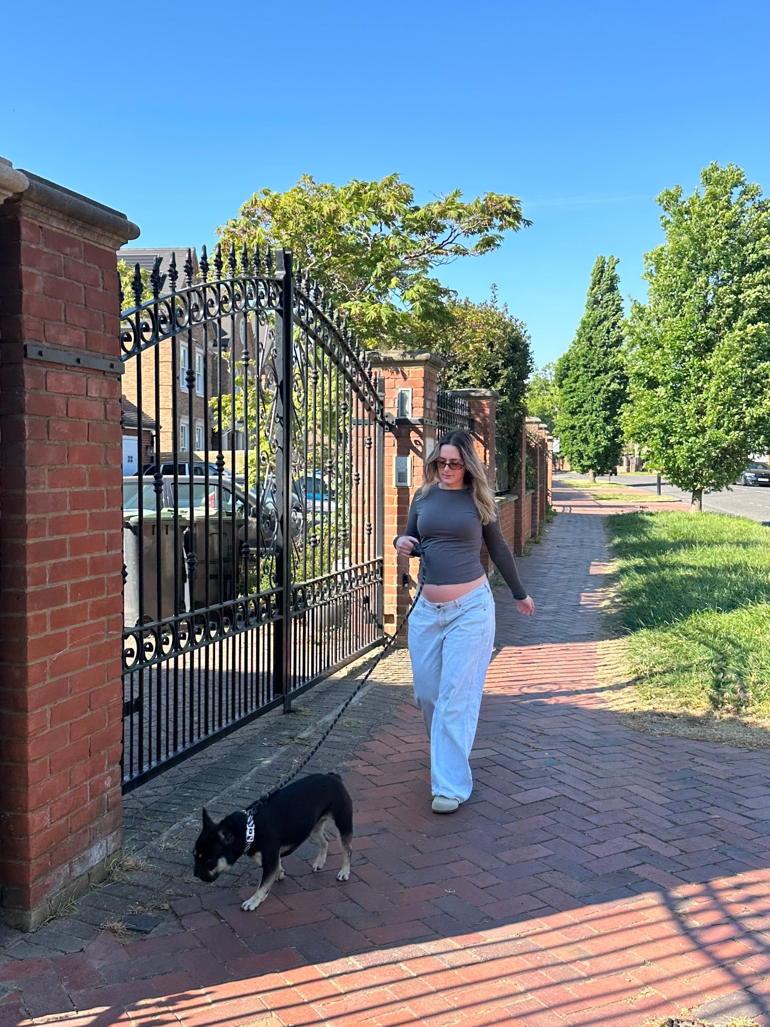 Pregnant / Pregnancy Outfit / Casual Outfit / A/W / Fall / Autumn / Dog walk / London / coffee date / baggy jeans / lioness / weekday / skims  / barrel leg jeans / asos 

#LTKuk #LTKeurope #LTKautumn