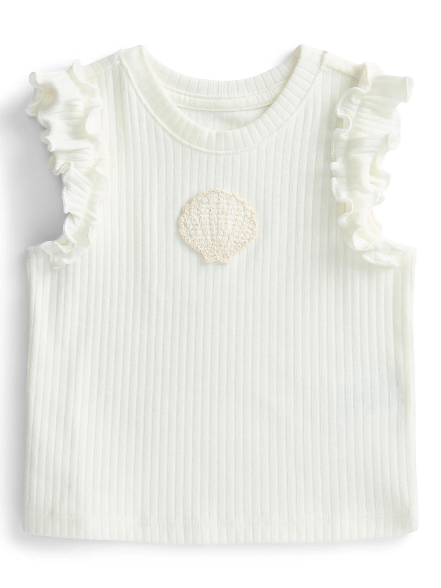 Wonder Nation Baby Girls Flutter Tee, Sizes 0M-24M - Walmart.com | Walmart (US)