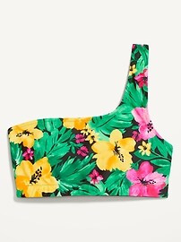 Printed One-Shoulder Bikini Swim Top | Old Navy (US)