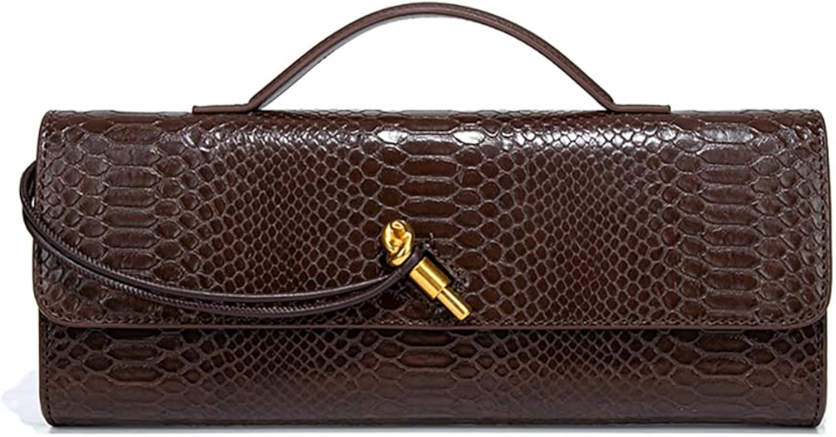 Womens Fashion Leather Clutch Bag Crocodile Print Evening Handbag Crossbody Tote Bag | Amazon (US)