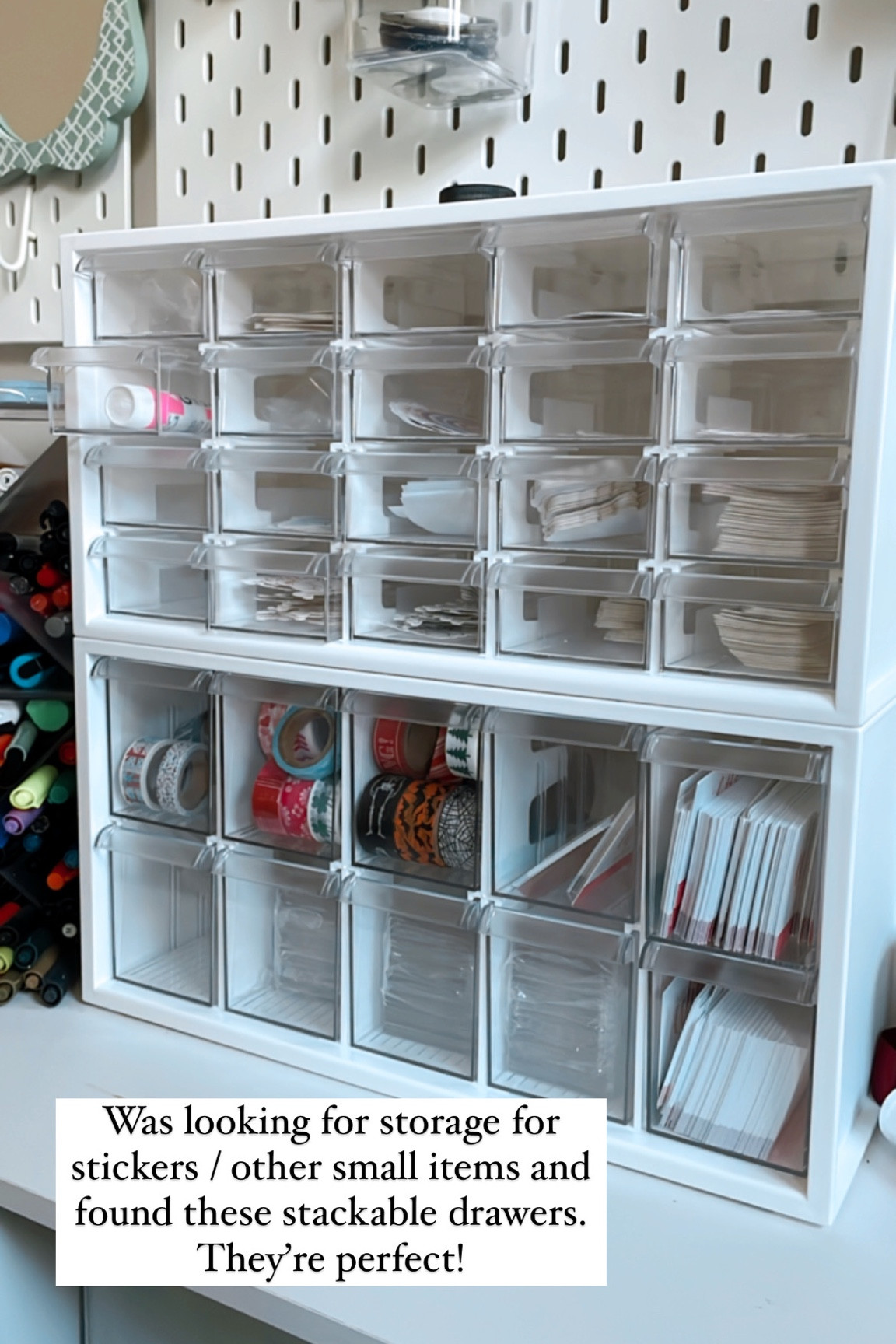 Found these stackable drawers which are totally perfect for storing stickers, Washi tape, and other small items in my office! 

#LTKhome #LTKunder50
