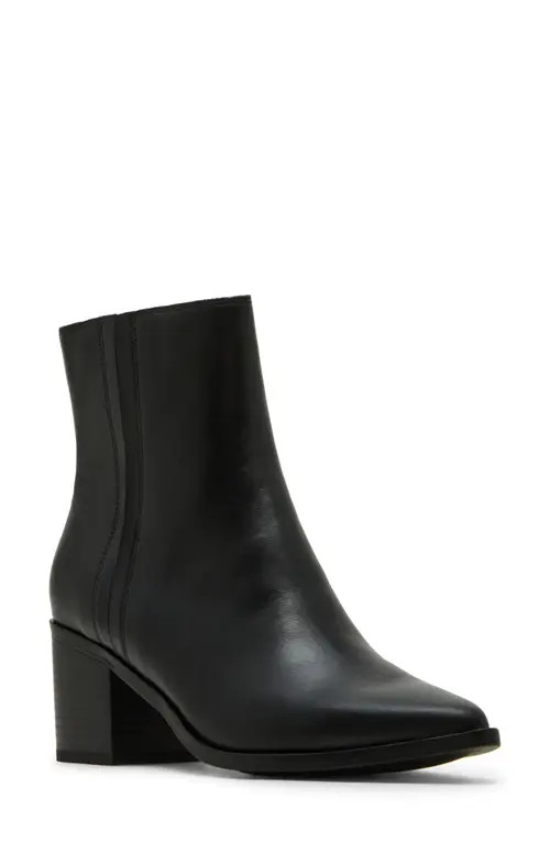 Blondo Brenna Waterproof Pointed Toe Bootie in Black Leather at Nordstrom, Size 11 | Nordstrom
