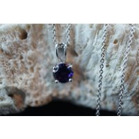 Sterling Silver 925 Vintage Art Deco Ring in Design Italy Necklace Pendant Signed Violet Purple Stone Minimalist Modernist P151 | Etsy (US)