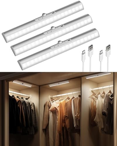 EZVALO 13-inch Motion Sensor Closet Light with Eye-Protection Design, 1800mAh Rechargeable Batter... | Amazon (US)
