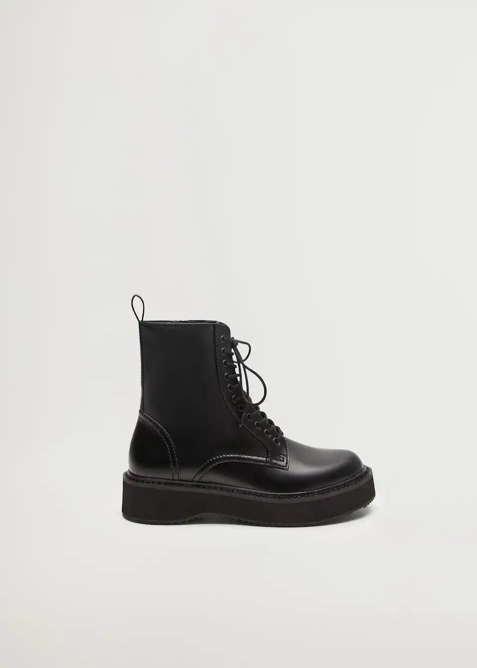 Lace-up track sole boots | MANGO (US)