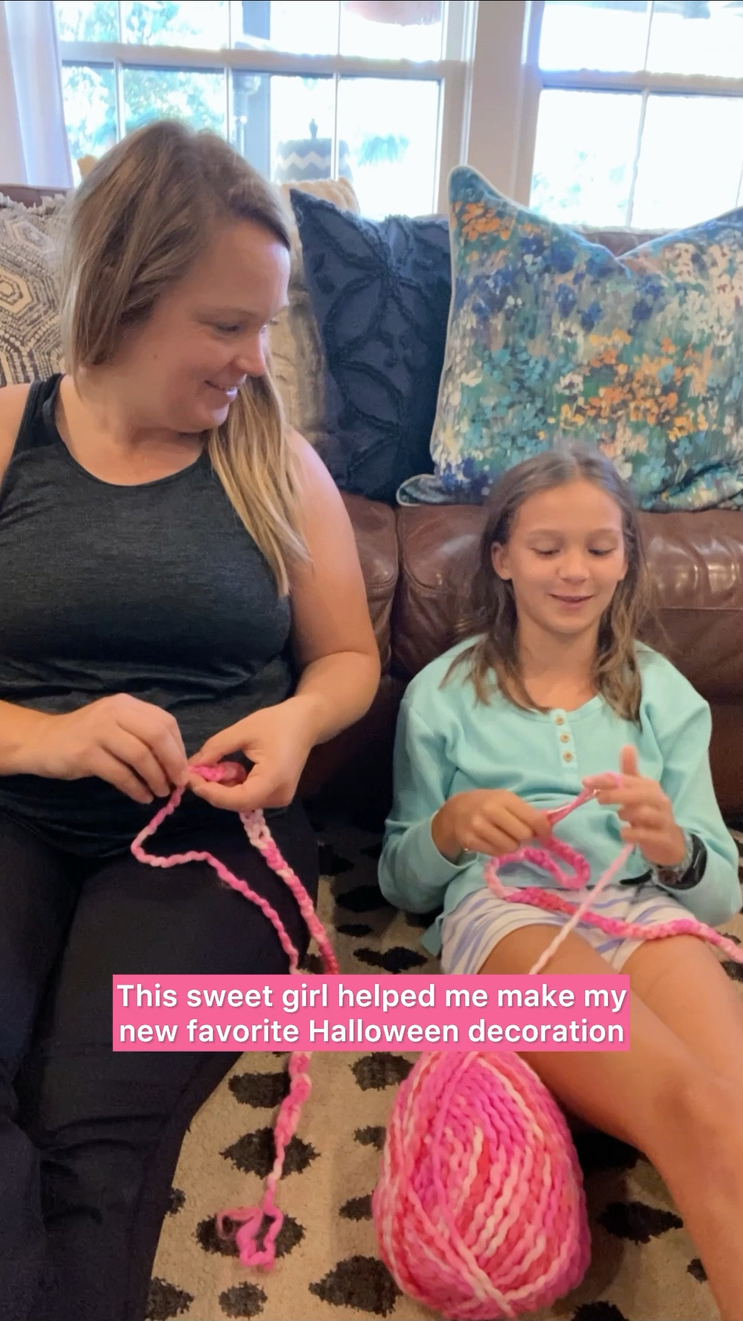 DIY 10’ Spider Webs! When you want something unique, sometimes you have to make it yourself!! For 1
Spider web we used 2 skeins of this yarn.  We had so much fun crafting these webs together! 😍🕸️ 

#LTKHalloween #LTKSeasonal #LTKVideo