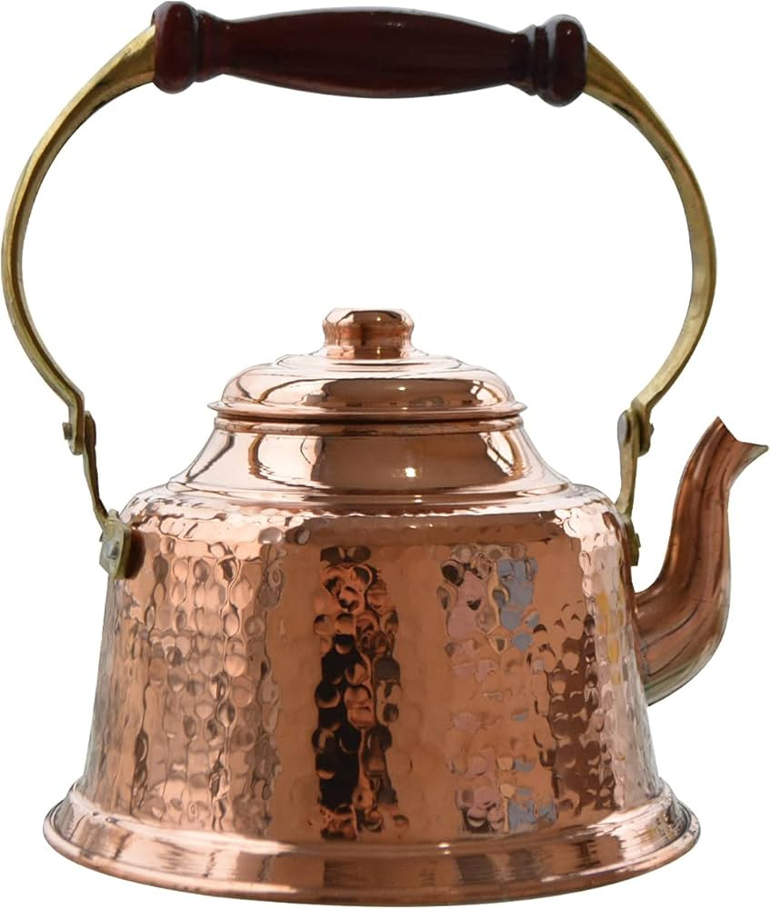 COPPER CONCEPT Copper Tea Kettle Stovetop, Handmade Copper Tea Pot, Real Copper, Water Heater, 1m... | Amazon (US)