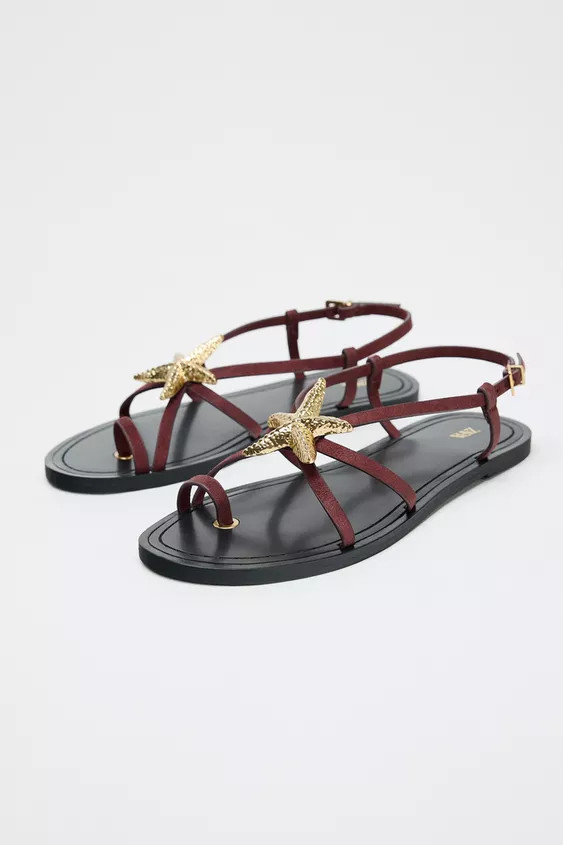 STRAPPY SANDALS WITH METAL DETAIL | Zara US