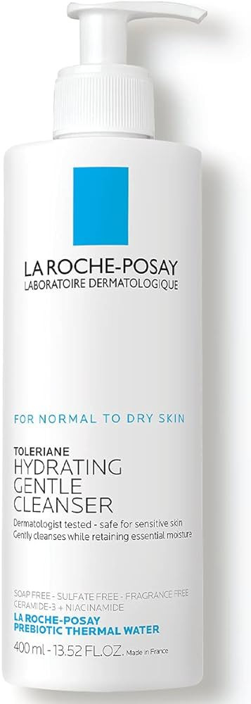 La Roche-Posay Toleriane Hydrating Gentle Face Cleanser, Daily Facial Cleanser with Niacinamide a... | Amazon (US)