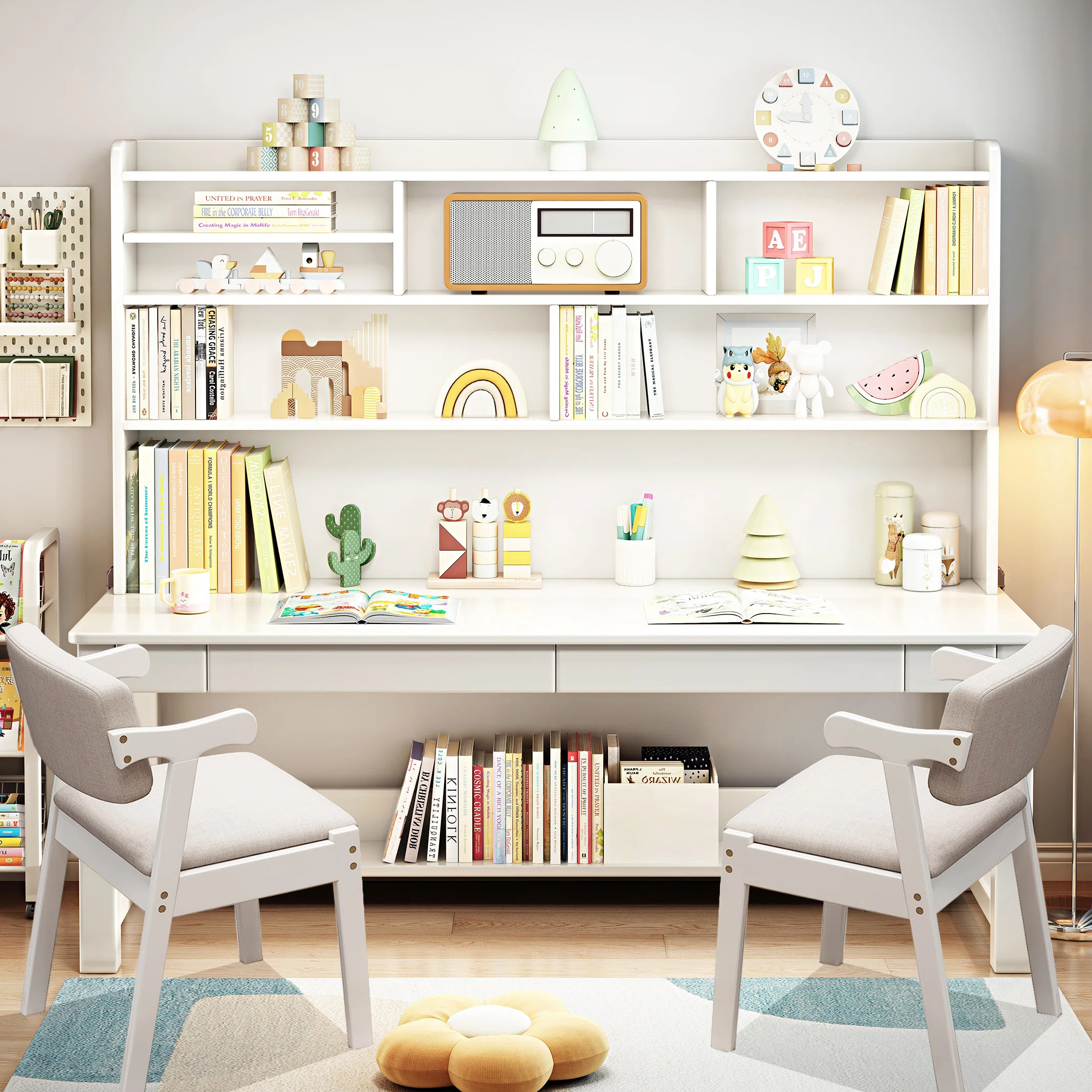 Kids Writing Desk Study Learning Computer Table with Chair | Wayfair North America