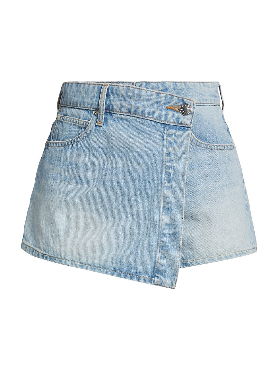 Winnie Cotton Denim Asymmetric Skort | Saks Fifth Avenue
