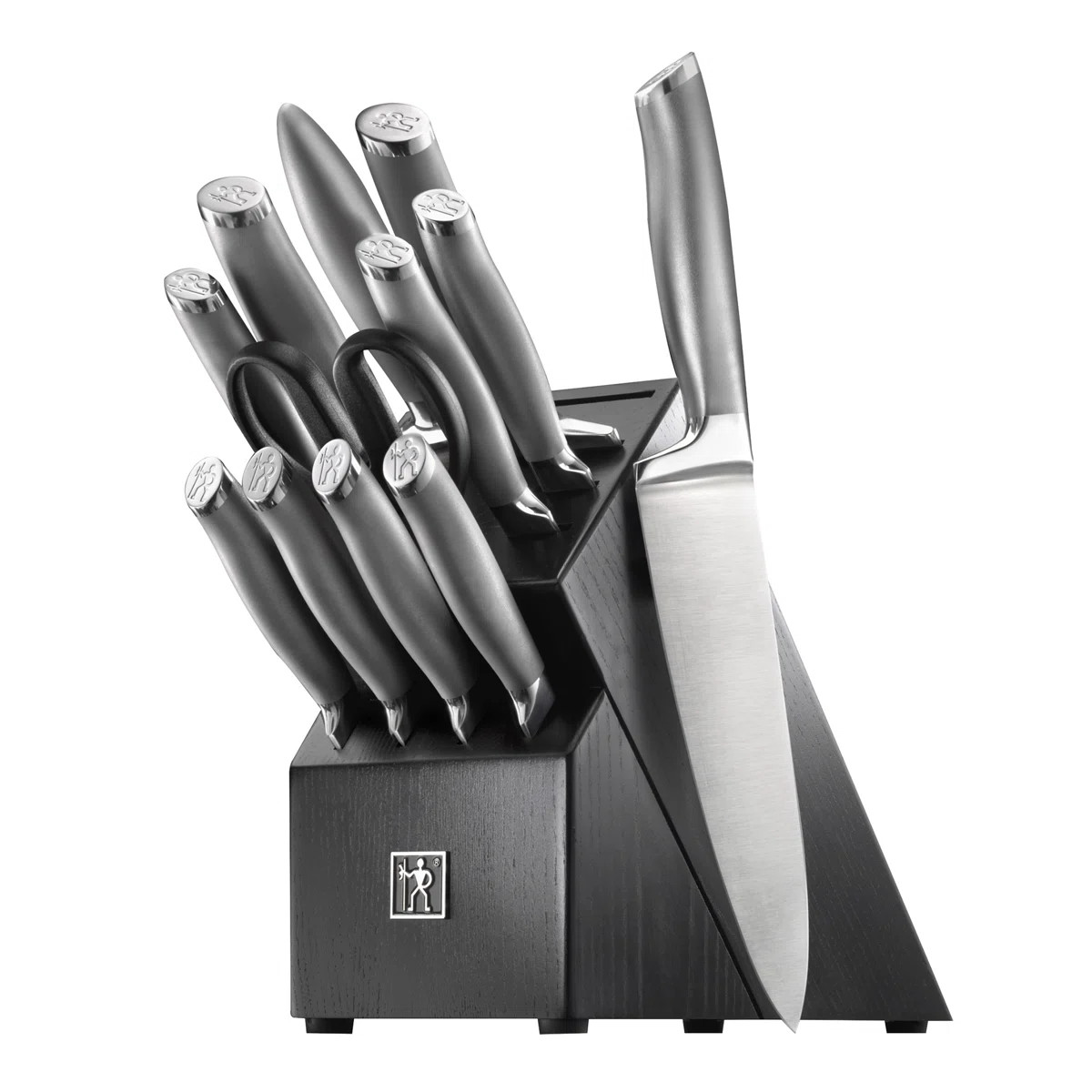 HENCKELS Modernist 13-Piece Knife Set with Block, Chef Knife, Paring Knife, Steak Knife, Black, S... | Wayfair North America