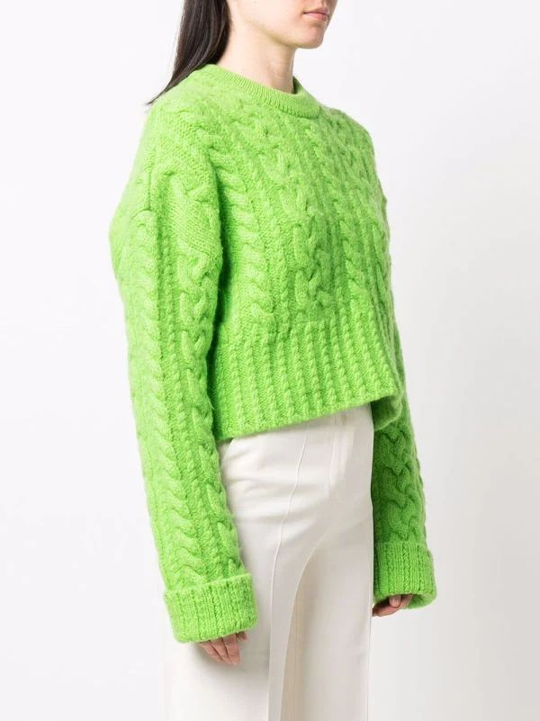 cable-knit virgin wool jumper | Farfetch Global