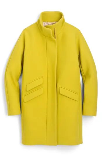 Petite Women's J.crew Stadium Cloth Cocoon Coat, Size 10P - Yellow | Nordstrom