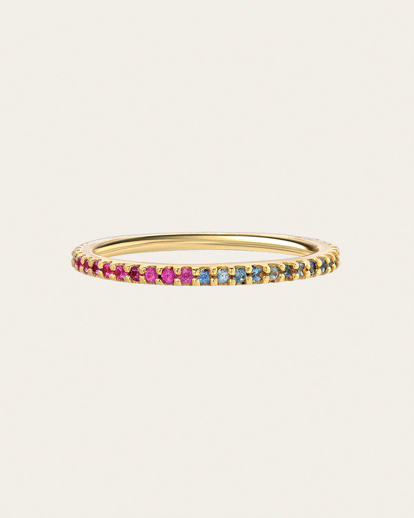 Eternity Split Birthstones Band | Zoe Lev Jewelry