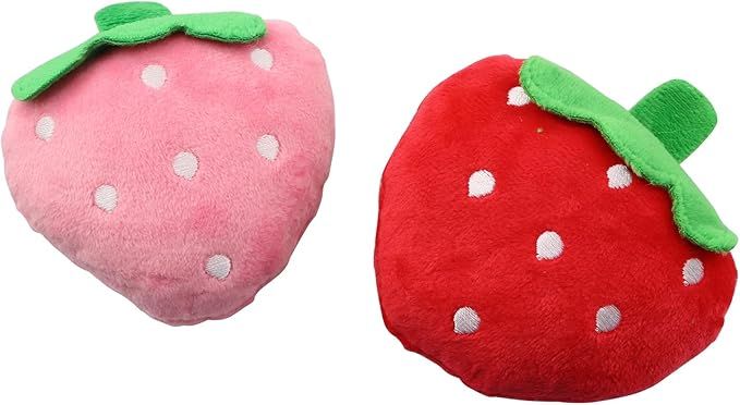 LQ Industrial 2PCS Pet Interactive Chew Toy Big Red and Pink Pet Strawberry Plush Toy for Dog Tee... | Amazon (US)